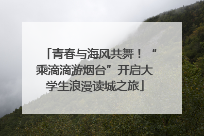 青春与海风共舞！“乘滴滴游烟台”开启大学生浪漫读城之旅