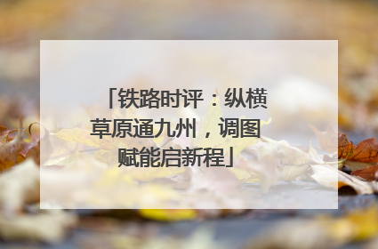 铁路时评：纵横草原通九州，调图赋能启新程