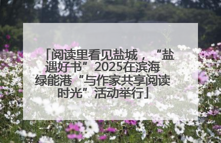 阅读里看见盐城，“盐遇好书”2025在滨海绿能港“与作家共享阅读时光”活动举行