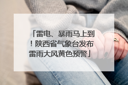 雷电、暴雨马上到！陕西省气象台发布雷雨大风黄色预警