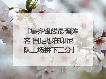 集齐锋线最强阵容 国足想在印尼队主场拼下三分