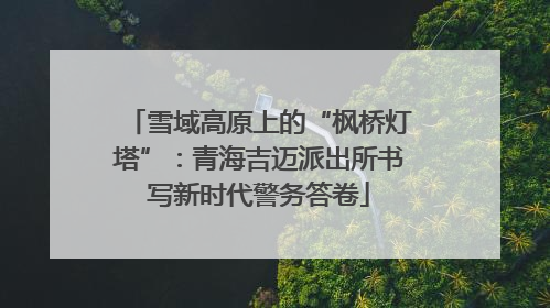 雪域高原上的“枫桥灯塔”：青海吉迈派出所书写新时代警务答卷