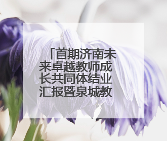 首期济南未来卓越教师成长共同体结业汇报暨泉城教育教师说活动顺利举行