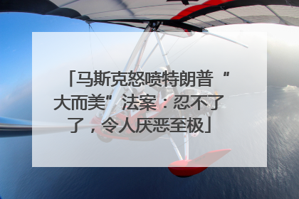 马斯克怒喷特朗普“大而美”法案：忍不了了，令人厌恶至极