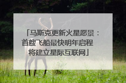 马斯克更新火星愿景：首艘飞船最快明年启程 将建立星际互联网