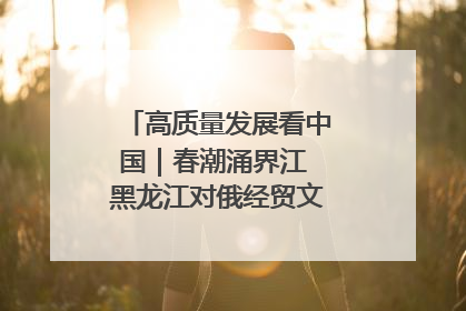 高质量发展看中国｜春潮涌界江 黑龙江对俄经贸文旅交流绿意盎然