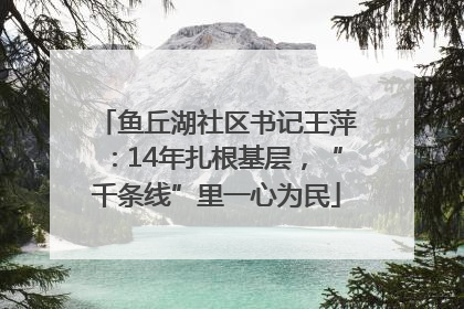 鱼丘湖社区书记王萍：14年扎根基层，“千条线”里一心为民
