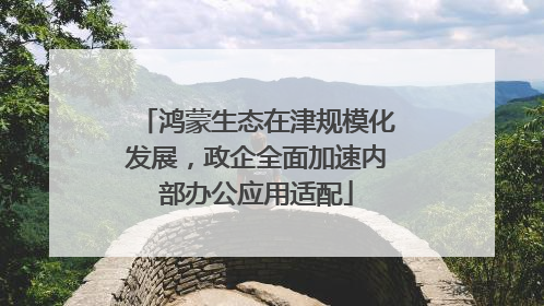 鸿蒙生态在津规模化发展，政企全面加速内部办公应用适配