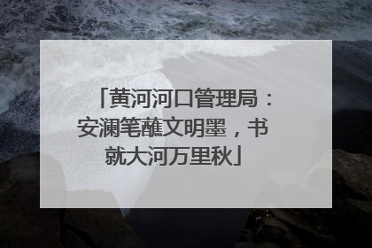 黄河河口管理局：安澜笔蘸文明墨，书就大河万里秋