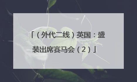 （外代二线）英国：盛装出席赛马会（2）