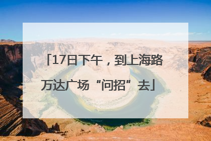 17日下午，到上海路万达广场“问招”去