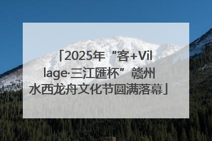 2025年“客+Village·三江匯杯”赣州水西龙舟文化节圆满落幕