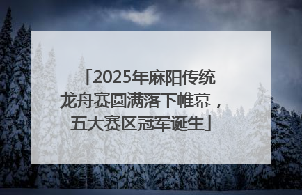 2025年麻阳传统龙舟赛圆满落下帷幕，五大赛区冠军诞生