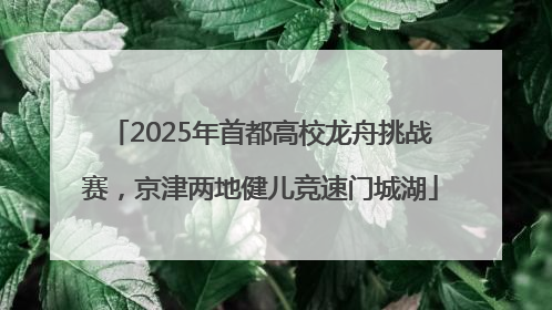 2025年首都高校龙舟挑战赛，京津两地健儿竞速门城湖
