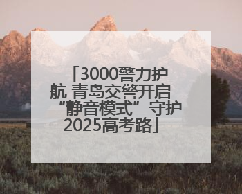 3000警力护航 青岛交警开启“静音模式”守护2025高考路