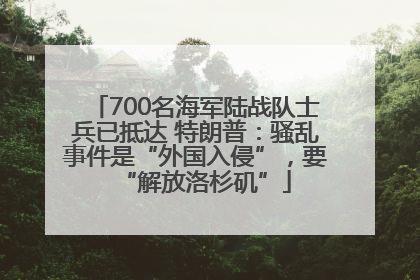 700名海军陆战队士兵已抵达 特朗普：骚乱事件是“外国入侵”，要“解放洛杉矶”