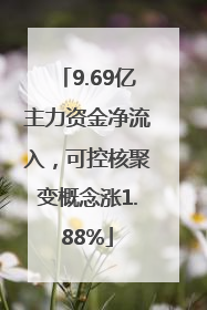 9.69亿主力资金净流入，可控核聚变概念涨1.88%