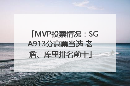 MVP投票情况：SGA913分高票当选 老詹、库里排名前十