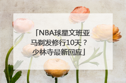 NBA球星文班亚马剃发修行10天？少林寺最新回应